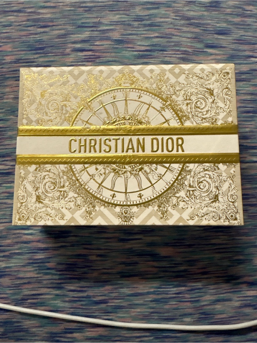 Dior White and Gold Branded Accessory Box